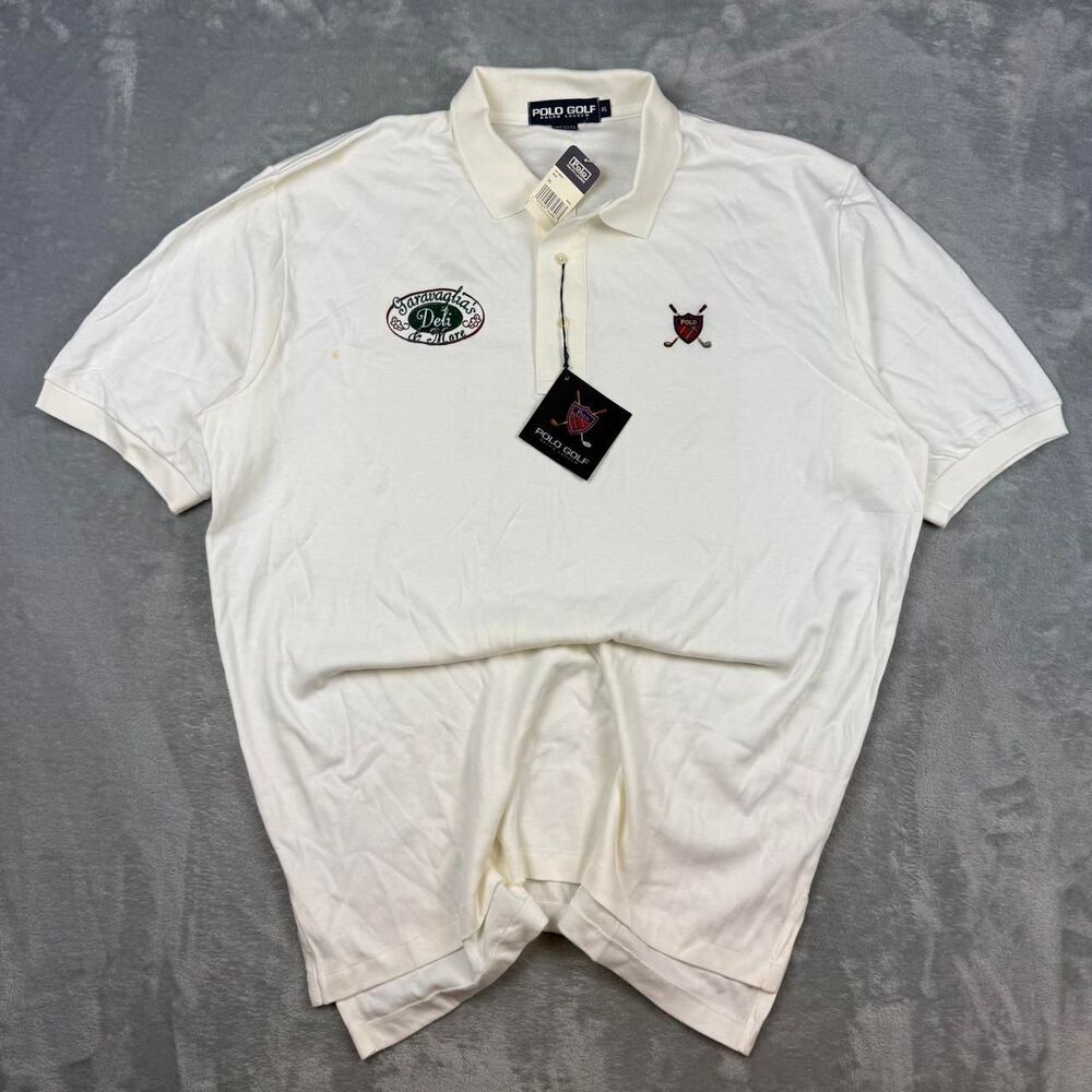 Polo-ralph-lauren Men's White and Cream Polo-shirts